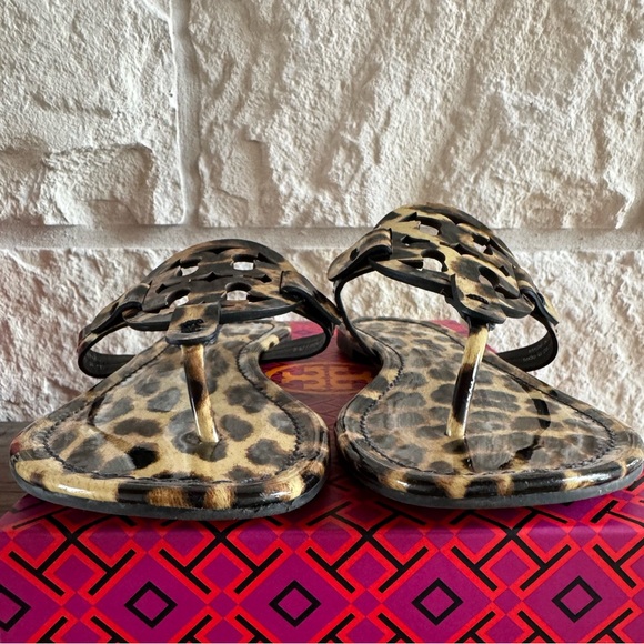 Tory Burch Patent Leather Leopard Print Sandal (7) - Picture 5 of 10